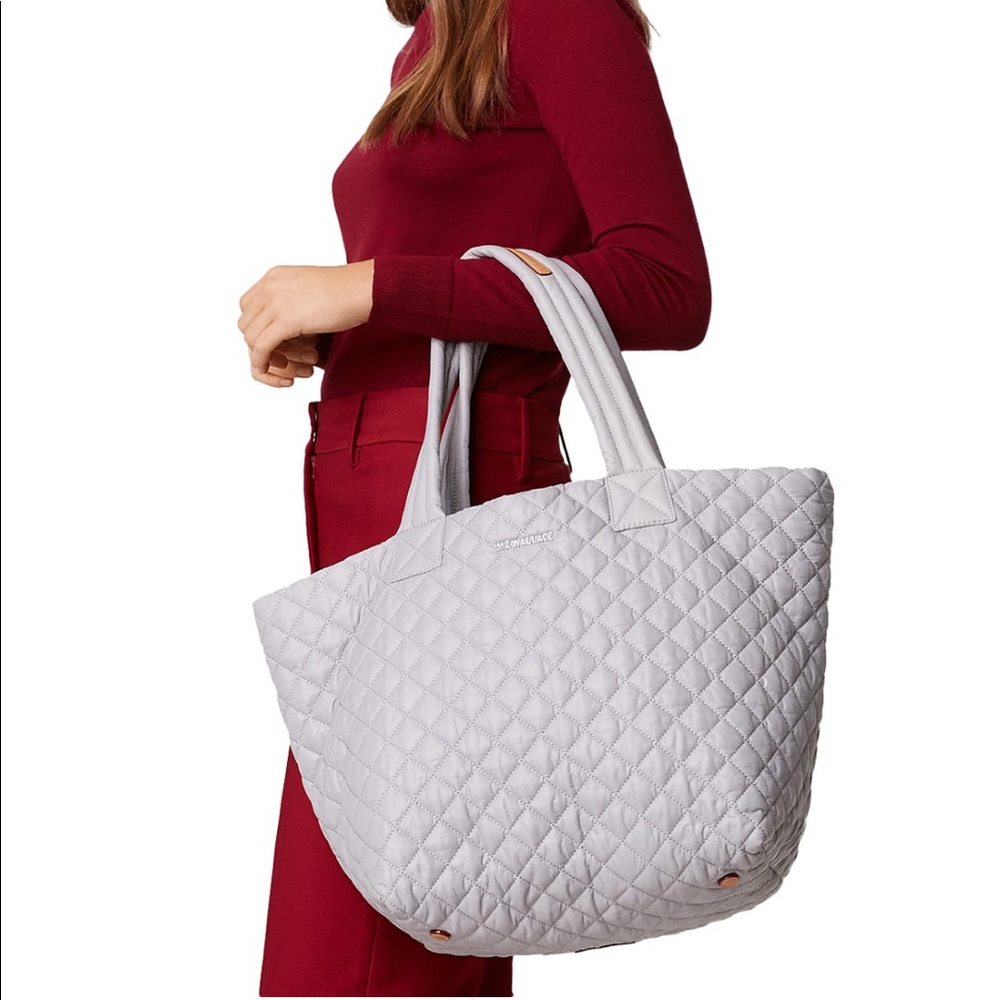 MZ Wallace Medium Tote Fog Silver